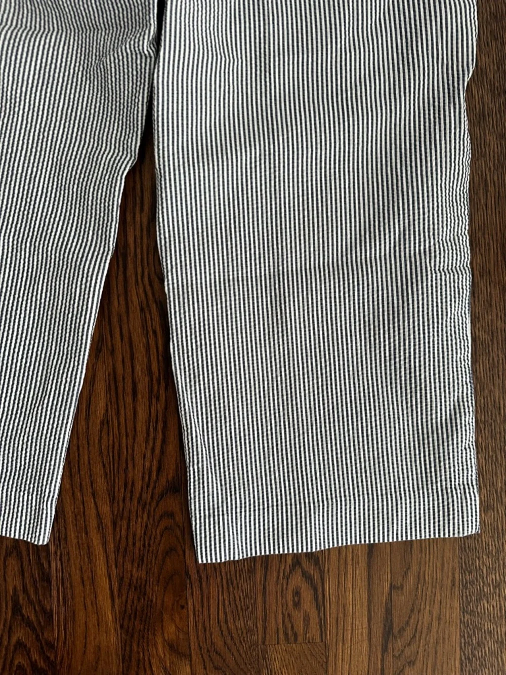Talbots Chelsea Navy and White Striped Cotton cropped capri Pants - Picture 9 of 13